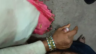 Indian Bhabhi Strokes Her Devar Cock Till He Shoots His Load Hard