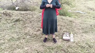 Village Desi Aunty Getting Plowed In The Mustard Field By Her Nephew