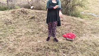 Village Desi Aunty Getting Plowed In The Mustard Field By Her Nephew