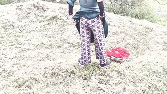 Village Desi Aunty Getting Plowed In The Mustard Field By Her Nephew