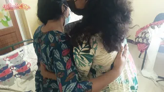 Tamil Lesbian Lovers Kiss And Grind Bodies Together In Bedroom Heat