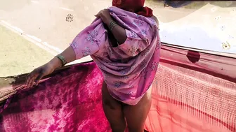 Rajasthani Aunty Bent Over In Field Taking Nephew's Dick Rough And Deep