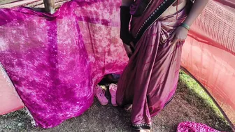 Indian Chachi's Big Tits Bounce As Nephew Fills Her In The Hut