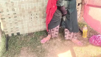 Indian Village Aunty Spreads Wide For Son's Friend In Open Field