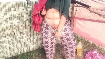 Indian Village Aunty Spreads Wide For Son's Friend In Open Field