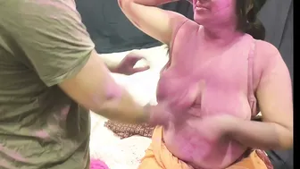 Desi Village Wife Gets Fucked During Holi Festival By Brother-In-Law