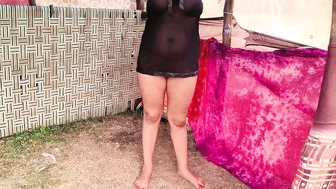 Indian Girlfriend Pushed Against A Tree Getting Fucked Deep By Lover