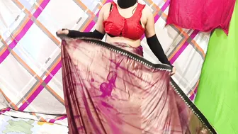 Village Chachi In Saree Spread Wide Taking Hard Thrusts From Local Man