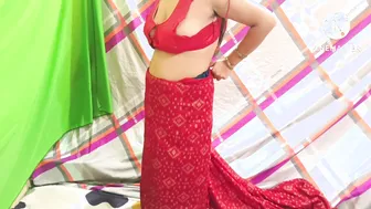 Chachi Caught Changing Saree Gets Bent Over And Fucked Hard Immediately