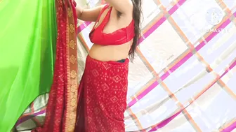 Chachi Caught Changing Saree Gets Bent Over And Fucked Hard Immediately