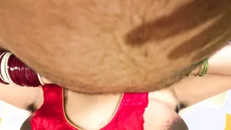 Village Aunty On Her Knees Sucking Thick Desi Cock Like A Pro