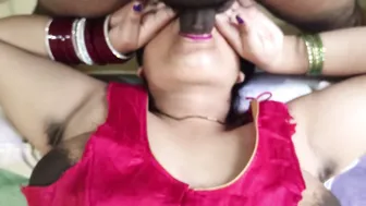 Village Aunty On Her Knees Sucking Thick Desi Cock Like A Pro