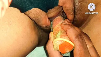 Bhabhi Screams In Pain As He Shoves A Carrot Deep Inside Her Tight Pussy