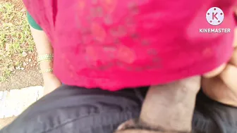 Desi Randi Sucks His Cock Outside In A Public Alley For Quick Cash Payment