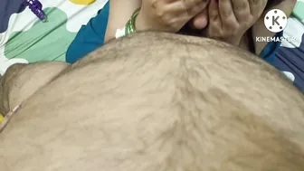 Indian Aunty Sucking Her Nephew's Thick Dick Giving Sloppy Blowjob