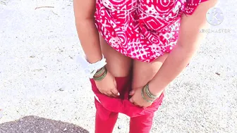 Tamil Aunt Bent Over In The Field Begging Him To Finish Quick