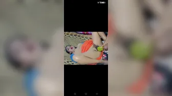 Desi Bhabhi Shoves Cucumber Deep In Pussy Until It Splits Her Open