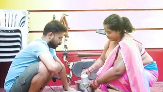 Desi Doodh Wali Gets Her Huge Tits Sucked While Riding Cock Hard