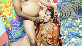 Indian Bride Sucks Her Husband's Brother Huge Cock Dry On Wedding Night