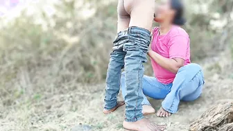 Desi Village Girlfriend Rides Boyfriend's Cock Tight In Jungle Hideout