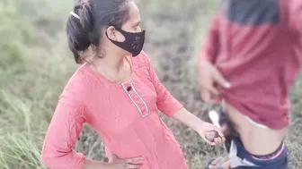 Indian Village Girl Bent Over And Fucked Hard By Boyfriend In The Jungle