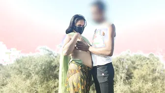 Desi Stepmom Soniya Lets Stepson Fondle Her Huge Tits In The Jungle