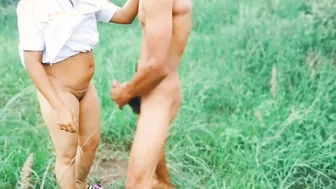 Indian Nurse Does Anything For Her Degree With Doctor Outdoors Talking