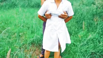Indian Nurse Does Anything For Her Degree With Doctor Outdoors Talking