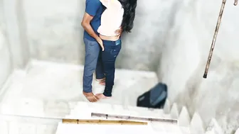 Indian College Lovers Fuck On Staircase With Passionate Hindi Audio