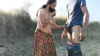 Caught Stepsister Fucking Outdoors And She Jerks Off Her Stepbrother