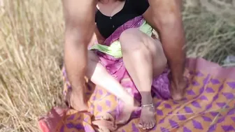 Indian Stepsister Shocked Seeing His Huge Cock While Filming Farm Vlog