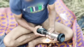 Indian Stepsister Shocked Seeing His Huge Cock While Filming Farm Vlog