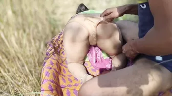 Indian Stepsister Shocked Seeing His Huge Cock While Filming Farm Vlog