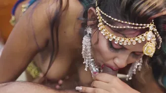 Desi Dancer Strips Off Her Ghagra And Rides Him Backstage After The Show