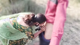 Indian Sister-In-Law Shoots Vlog With Brother-In-Law In Forest