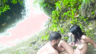 Indian Girl Gets Fucked Hard Under The Waterfall In Outdoor Nature