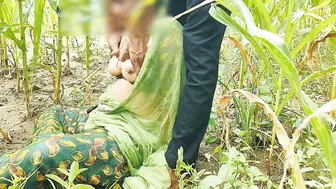 Indian Bhabhi Rides Jiju Thick Black Cock In The Cornfield Outdoors