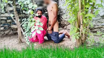 School Friends Sneak Away For Rough Outdoor Sex And Desi Blowjob Fun