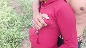 Indian Village Girlfriend Spreads Legs Wide In Forest For Deep Fucking