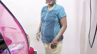 Desi Maid Strips Under Mosquito Net Before Owner Pounds Her Hard