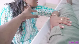 Indian Maid Rides Her Boss Reverse Cowgirl While Cleaning His House