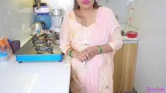 Indian Mother-In-Law Seduces Son-In-Law In Kitchen With Dirty Talk