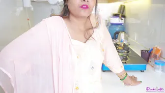 Indian Mother-In-Law Seduces Son-In-Law In Kitchen With Dirty Talk