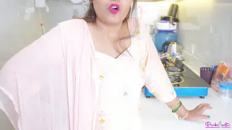 Indian Mother-In-Law Seduces Son-In-Law In Kitchen With Dirty Talk
