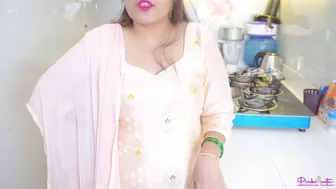 Indian Mother-In-Law Seduces Son-In-Law In Kitchen With Dirty Talk