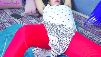 Desi Stepsister Strips Naked While Salon Man Shaves Her Hairy Pussy