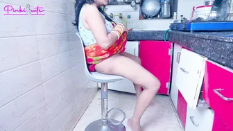 Indian Maid Squirts All Over Kitchen Floor With Her Legs Spread Wide