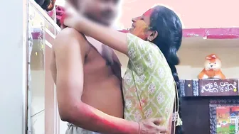 Desi Neighbor Bhabhi Fucked Hard During Holi Celebrations At Home