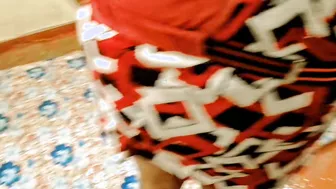 Real Aunty Wearing Tight Saree Showing Curves At Christmas Celebration