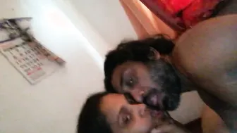 Teasing Aunty's Big Nipples Through Thin Blouse In Living Room Afternoon